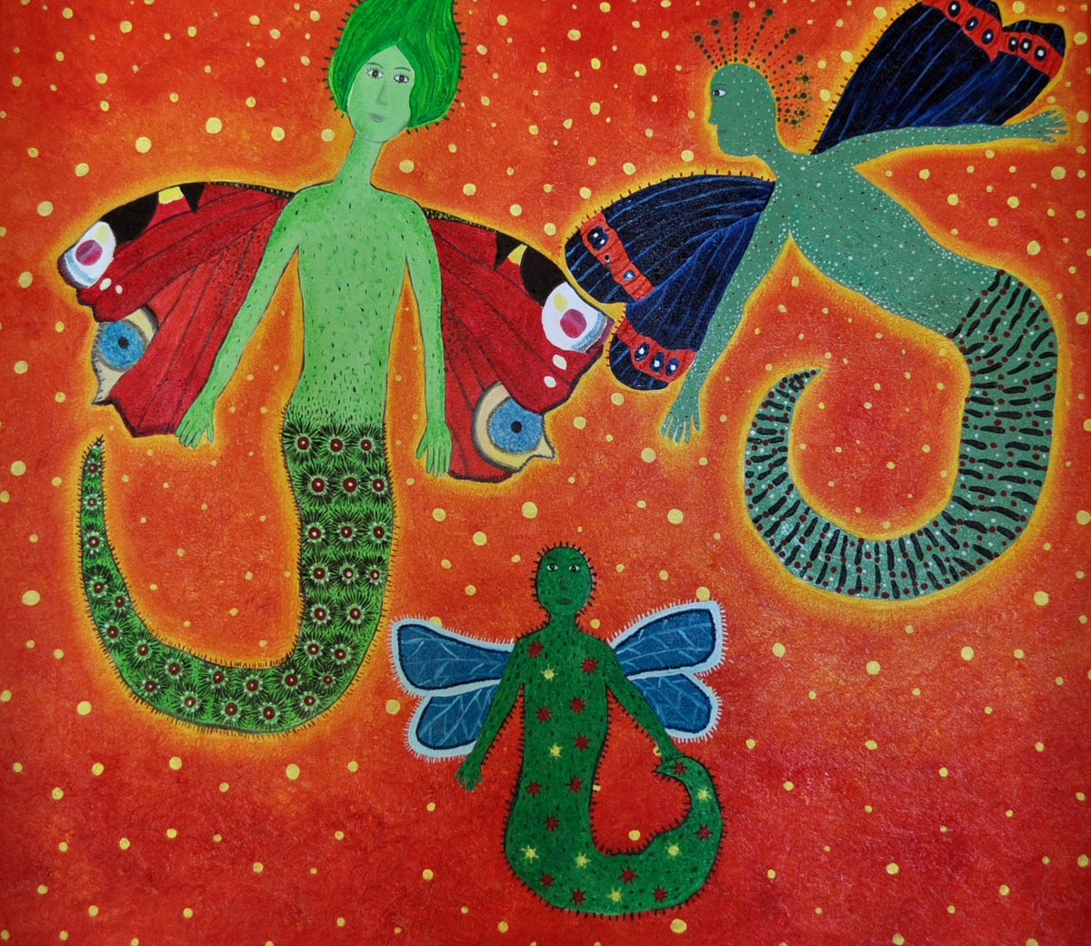 Caterpillars, 60 x 70 cm, oil on canvas